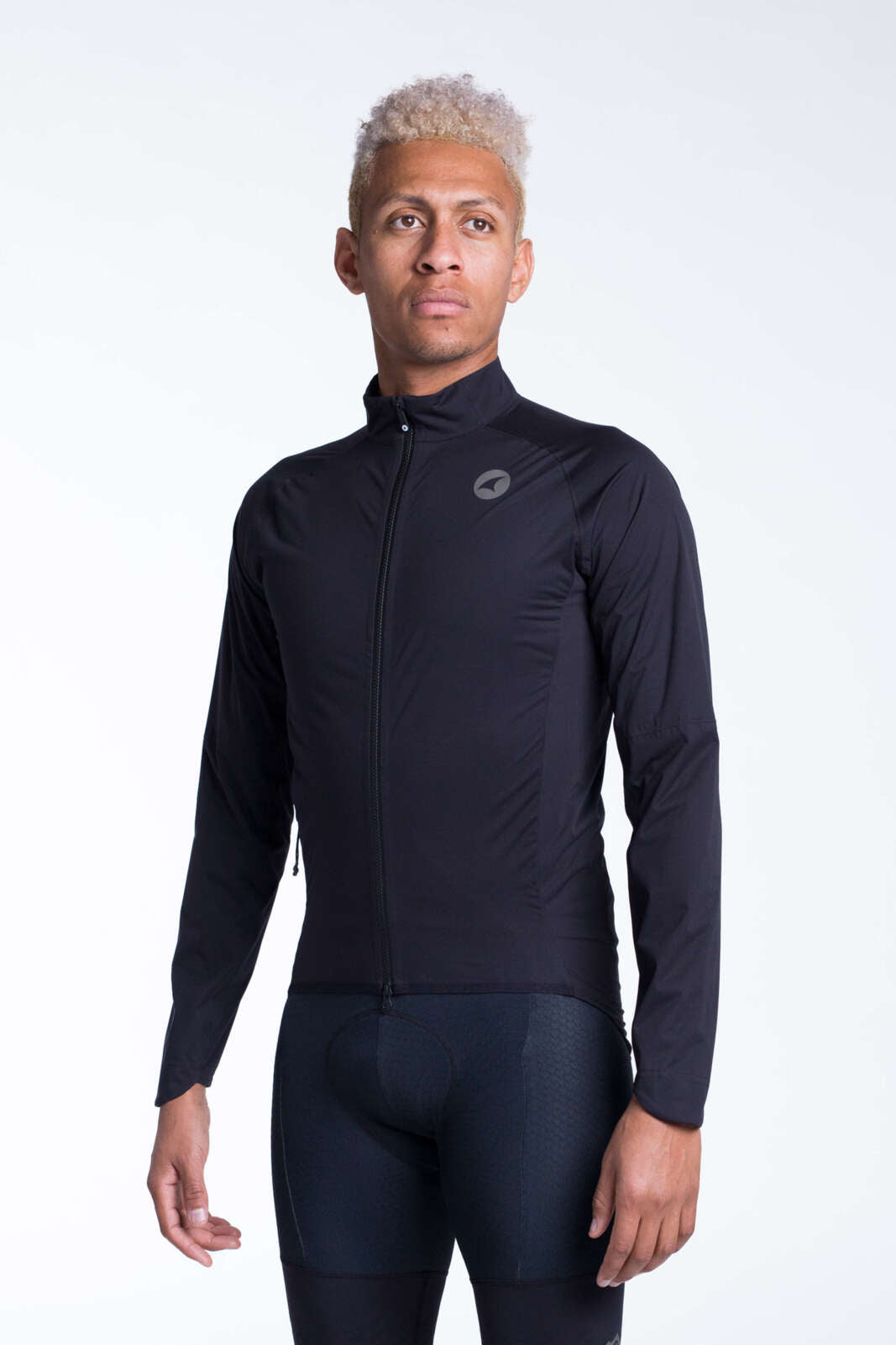 Men's Black Packable Waterproof Cycling Rain Jacket