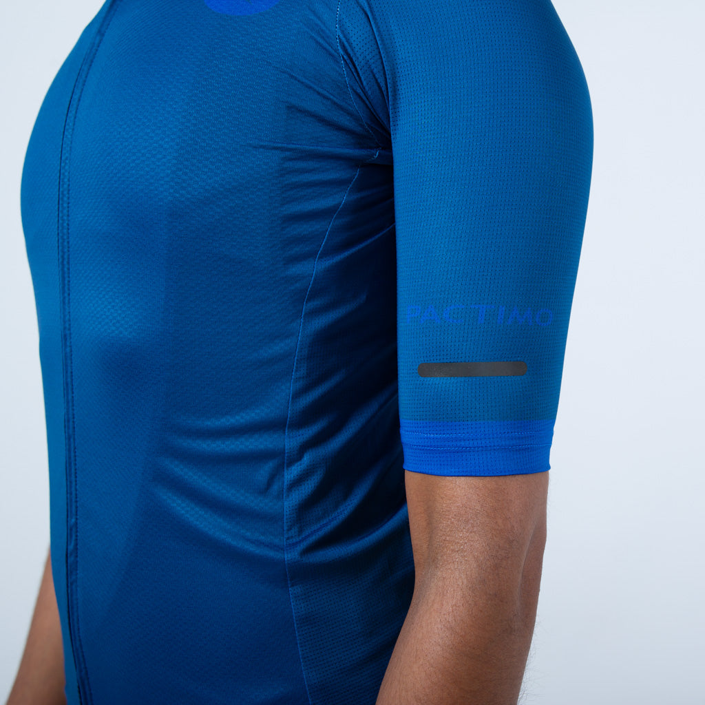 Summer Cycling Jersey For Women Sleeve Detail #color_navy