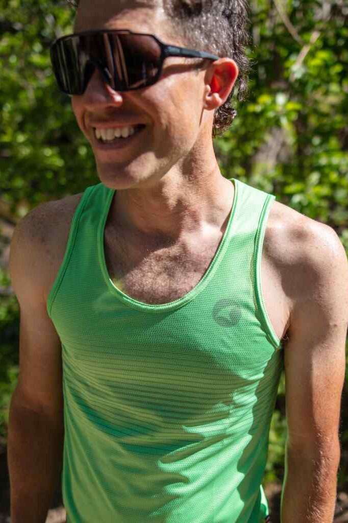 Men's Lime Green Running Singlet