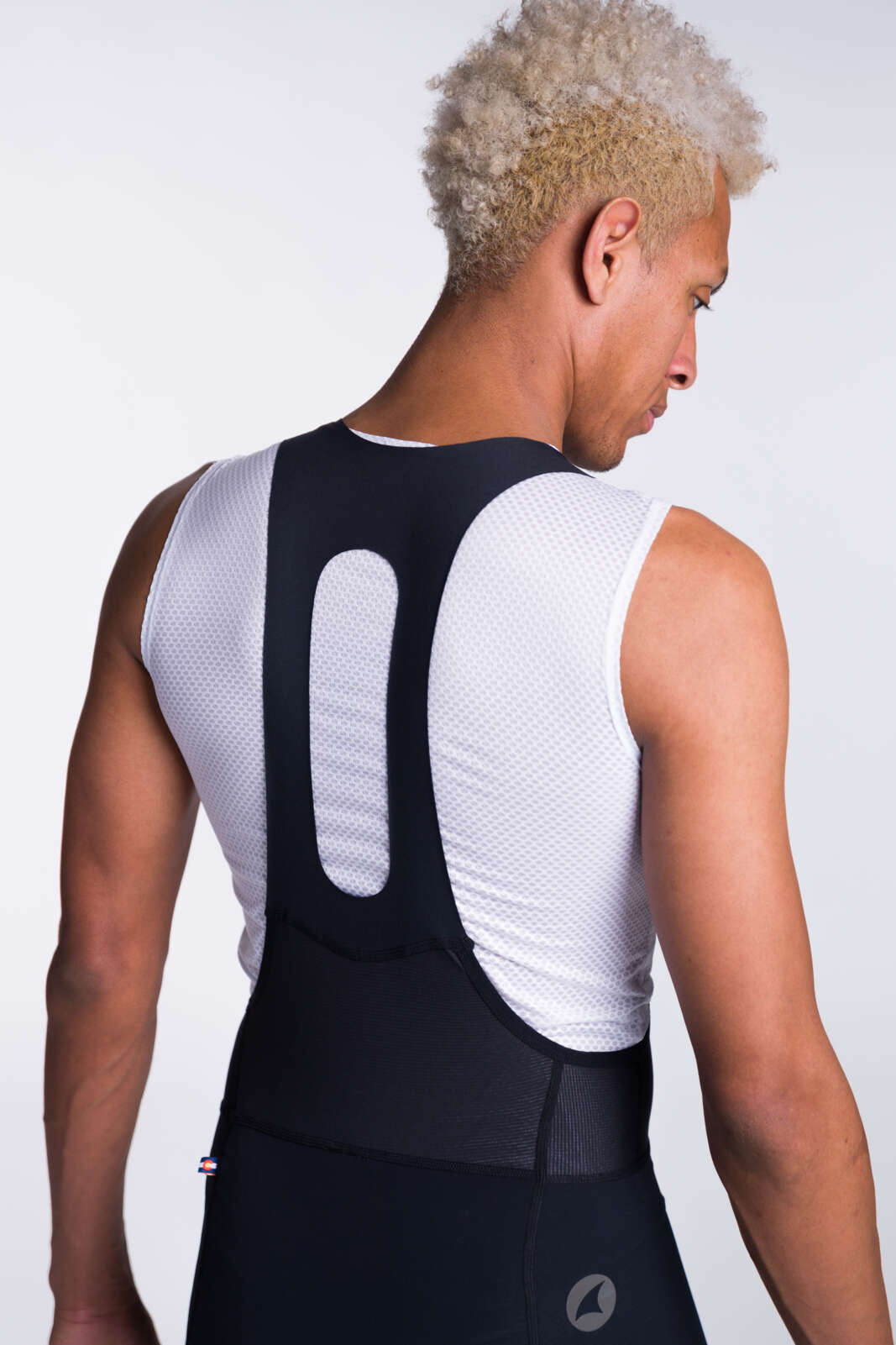 Men's Black Cycling Bibs - Ascent Vector Pro Back Uppers