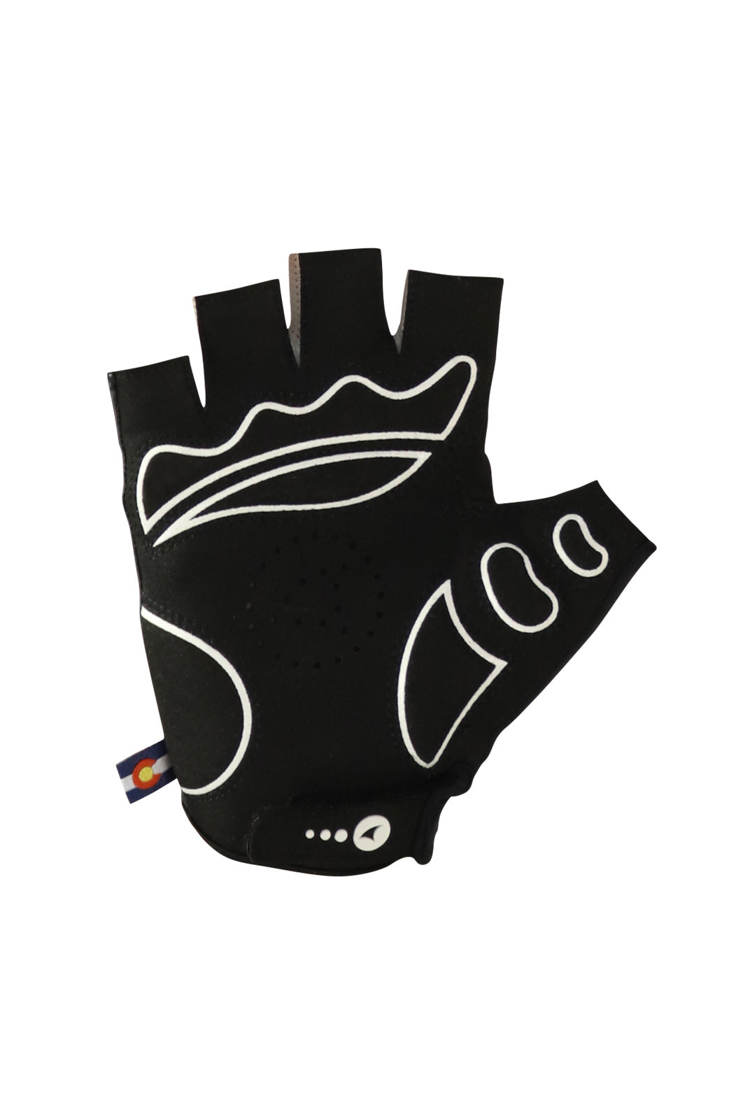 Black Bike Gloves Palm View
