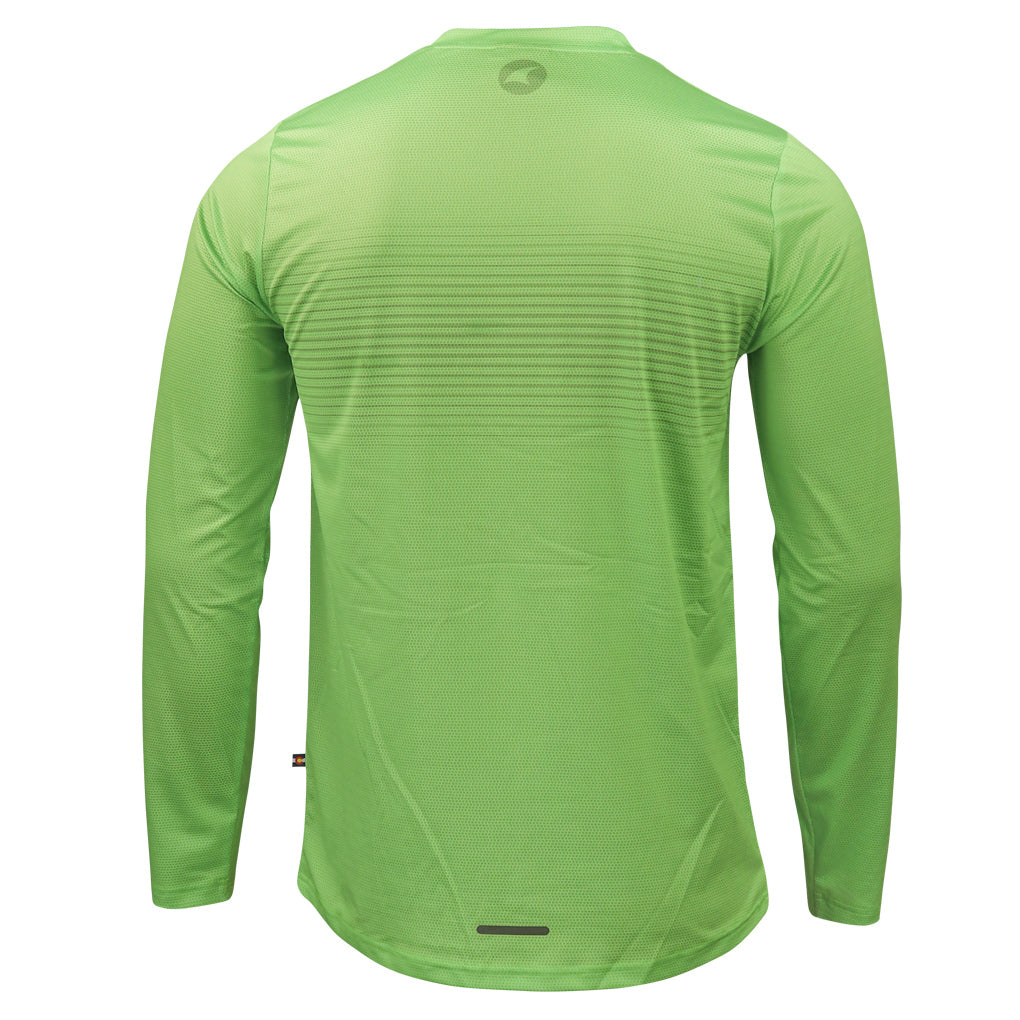 Men's Long Sleeve Running - Shirt Back View #color_washed-lime