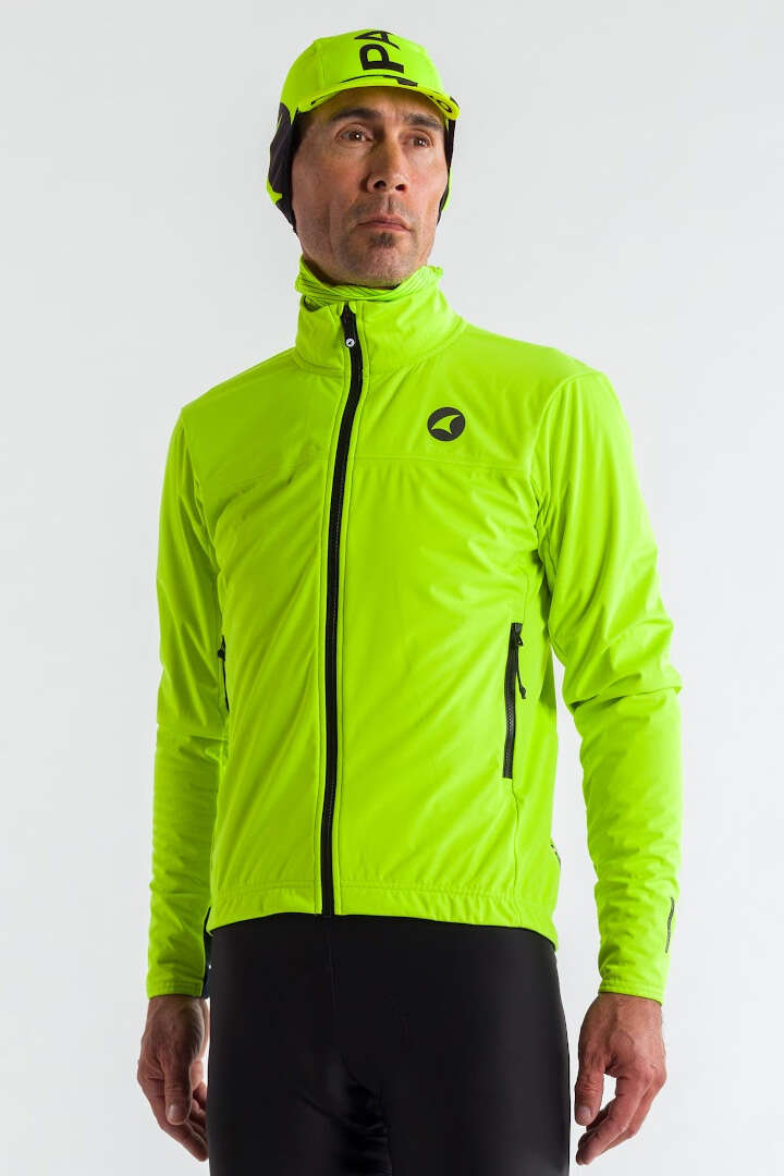 Men's High-Viz Winter Cycling Jacket - Front View