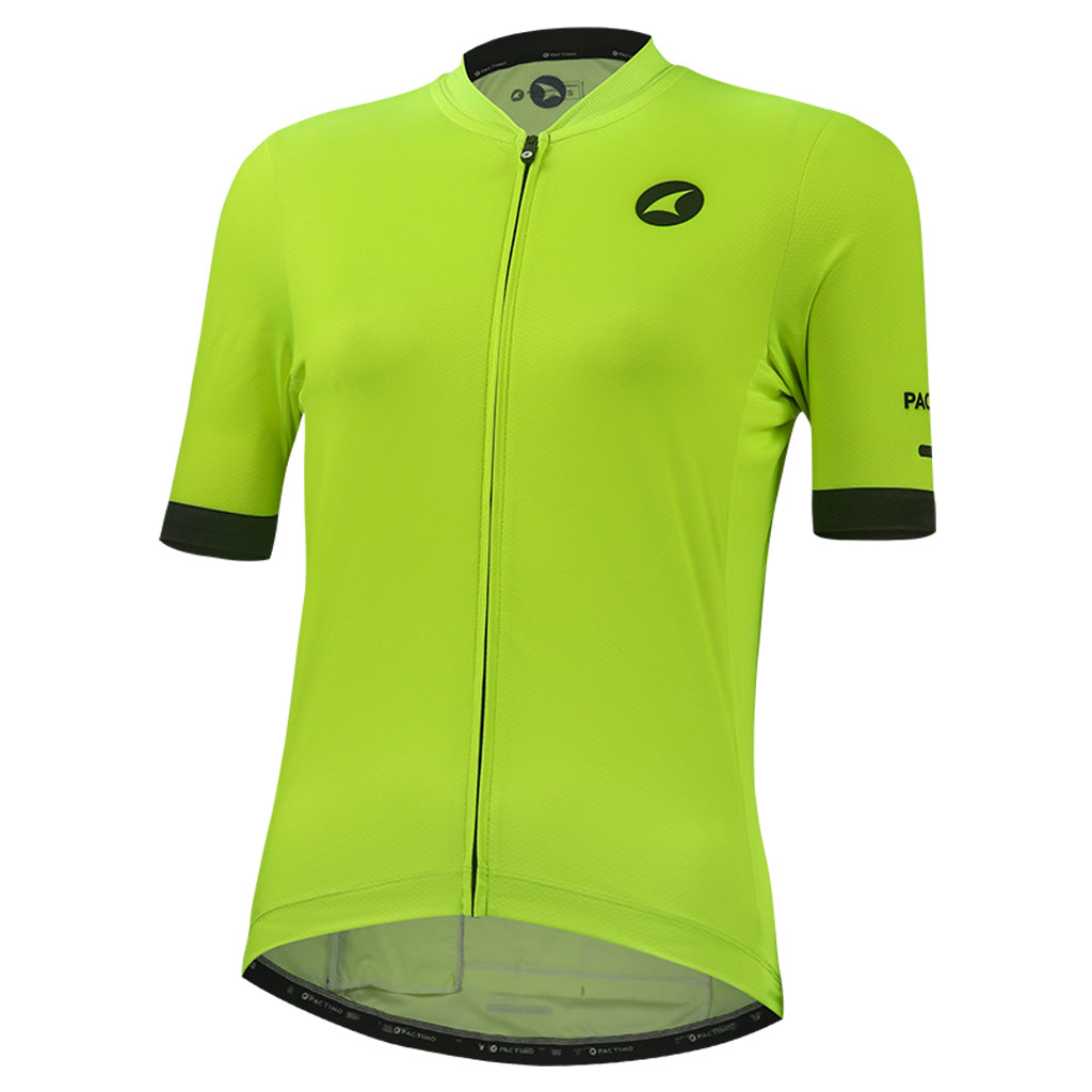 Womens Bike Jersey Front View #color_manic-yellow