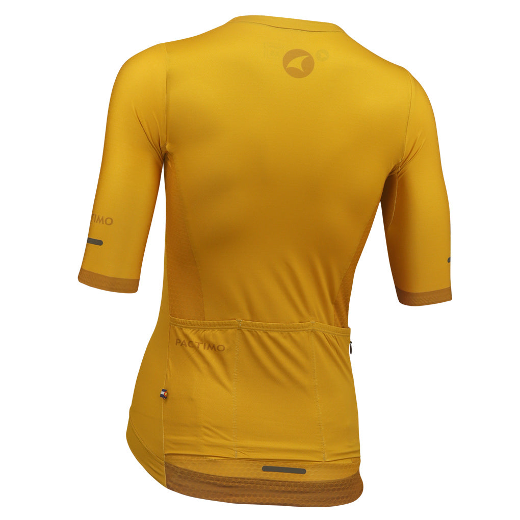 Best Cycling Jerseys for Women Back View #color_old-gold