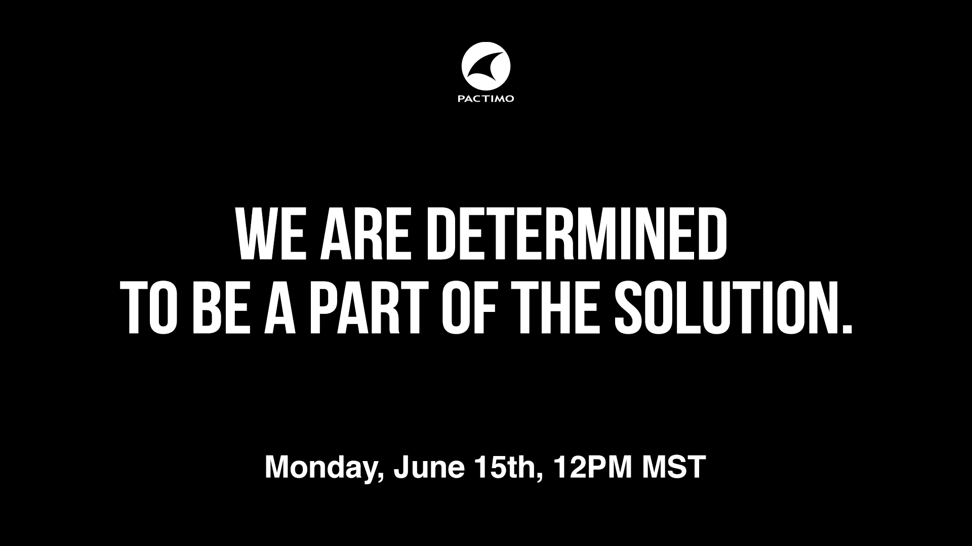 Replay: We Are Determined to be Part of the Solution