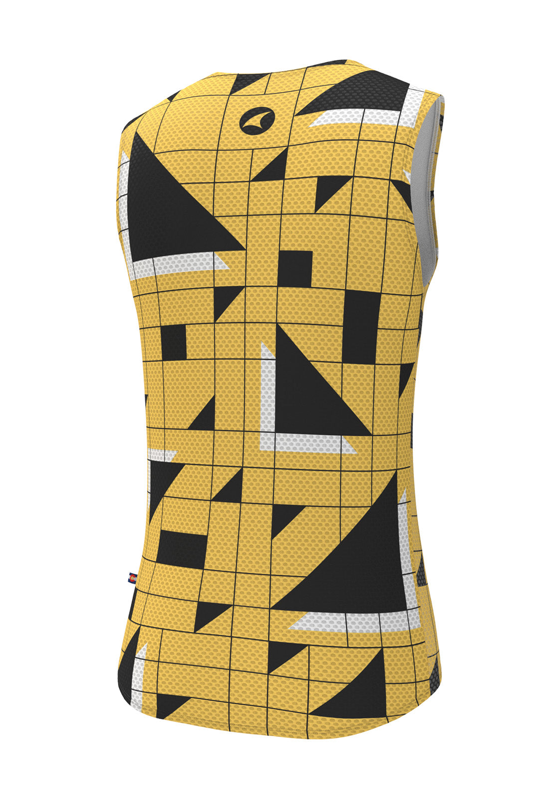 Men's Yellow Cycling Base Layer - Sandra Fettingis Back View