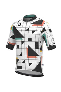 Men's White Unique Cycling Jerseys - Sandra Fettingis Front View