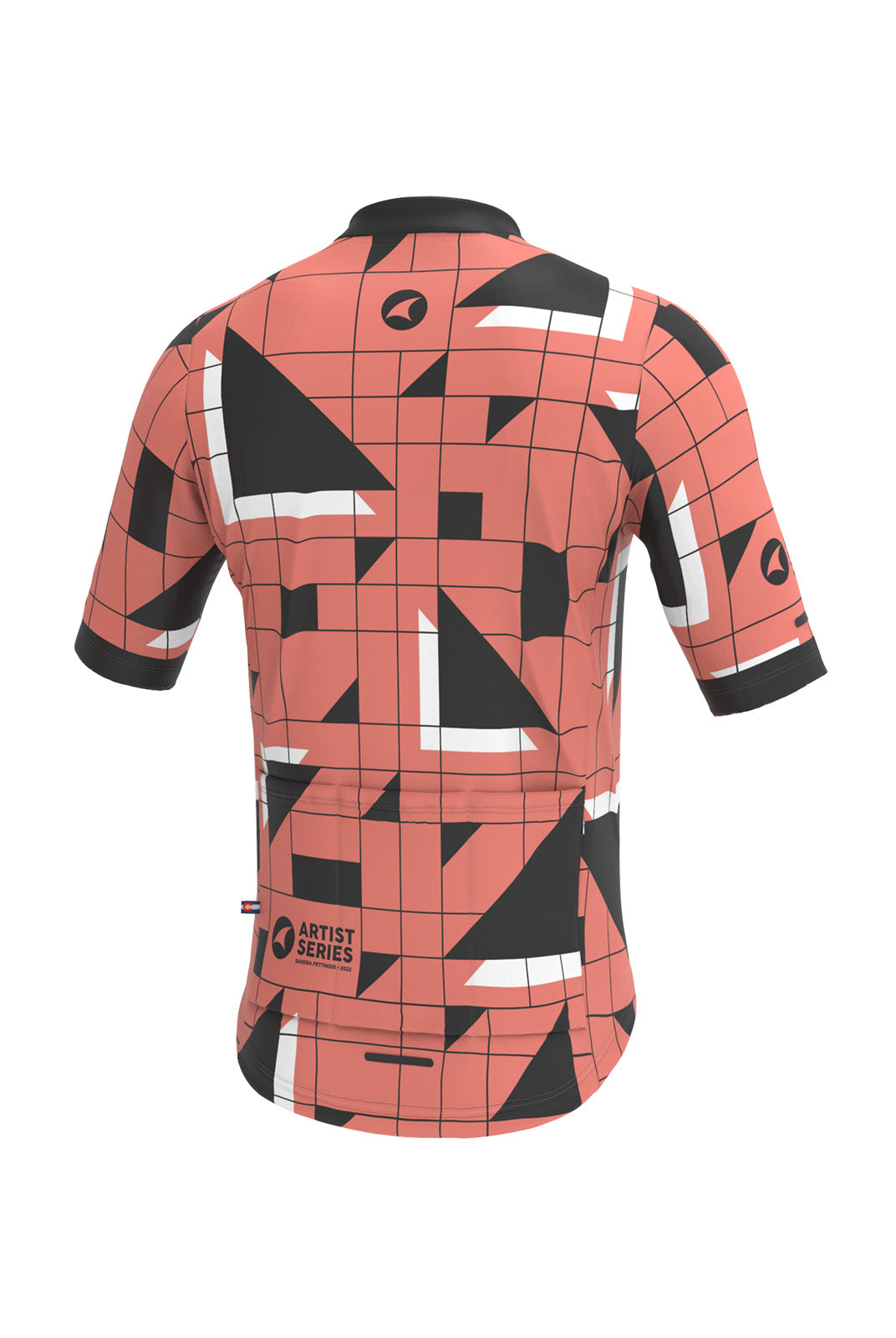 Men's Red Unique Cycling Jerseys - Sandra Fettingis Back View