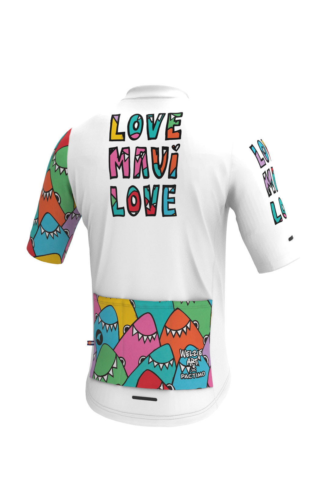 Maui Relief Cycling Jersey for Men - Welzie Design Back View