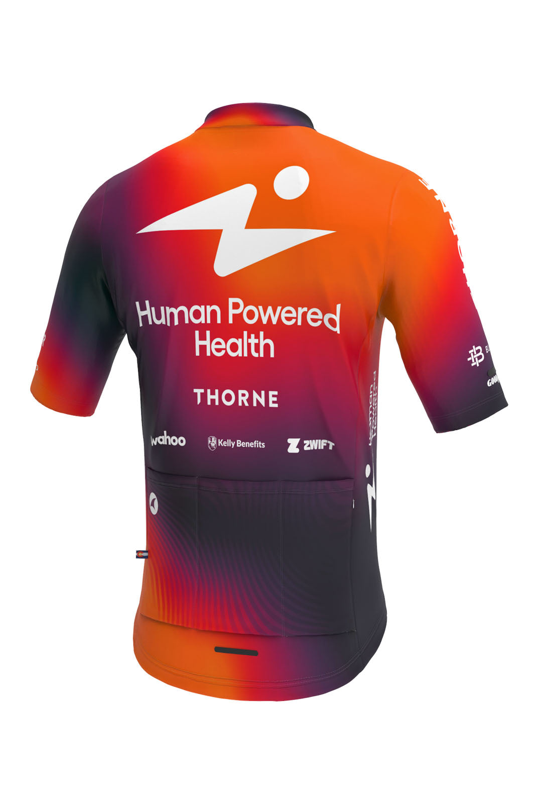 Men's Human Powered Health Cycling Jersey - Ascent Back View