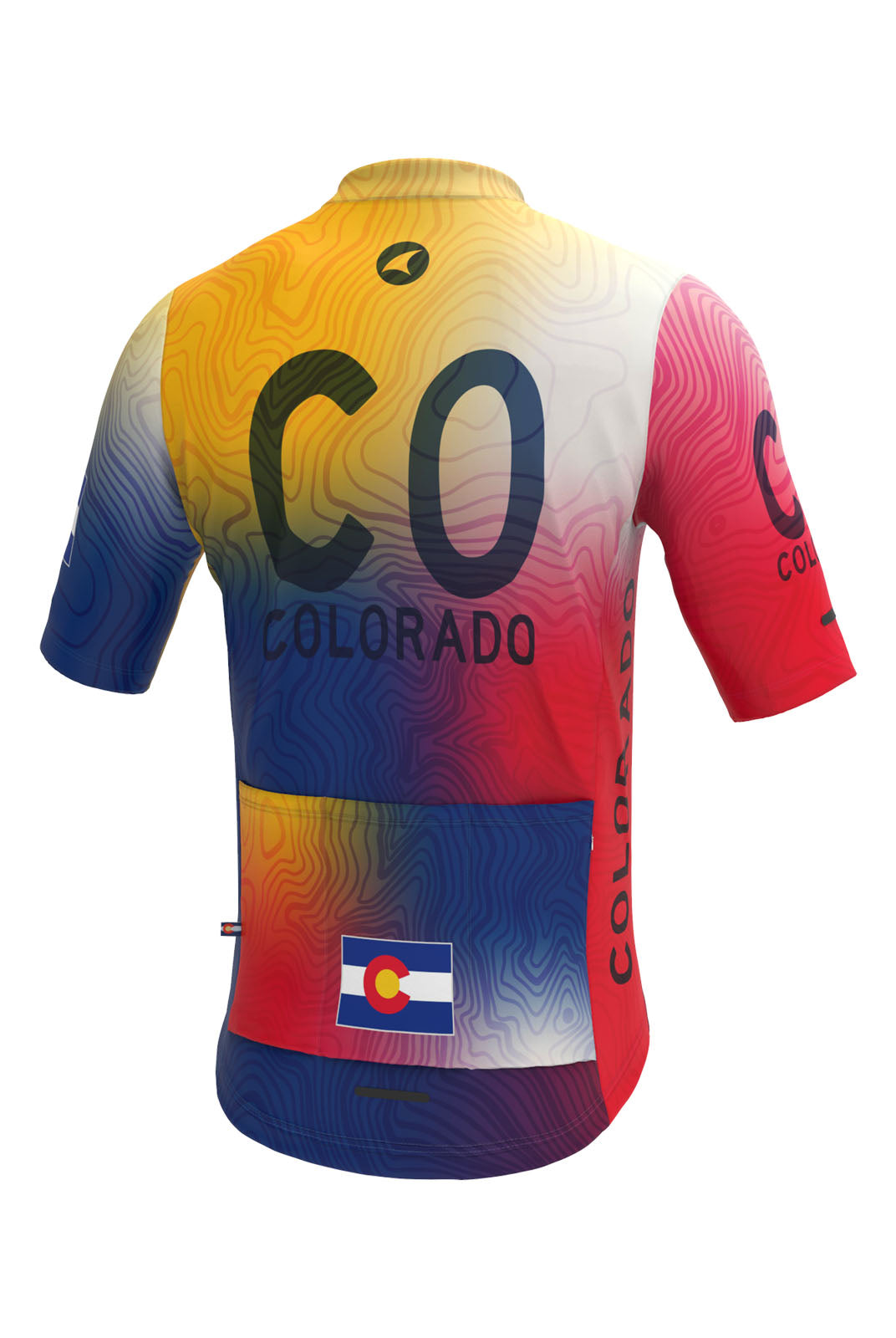 Men's Colorado Flag Bike Jersey - Back View