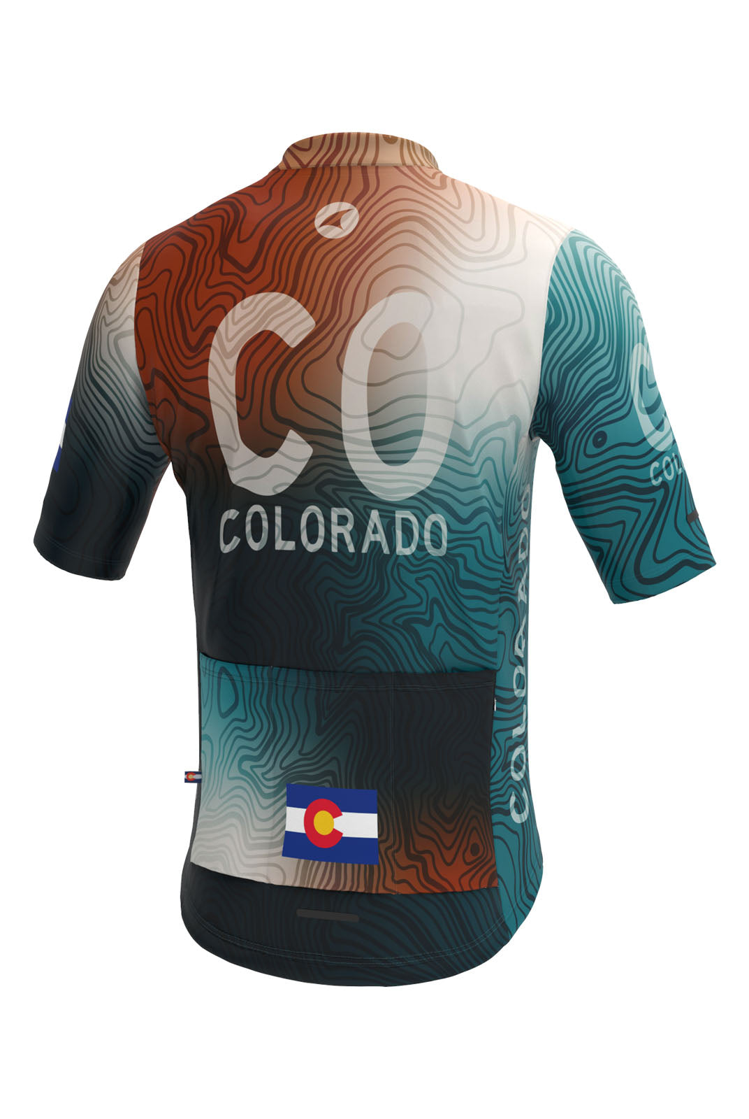 Men's Colorado Geo Bike Jersey - Back View