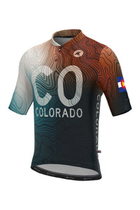 Men's Colorado Geo Bike Jersey - Front View