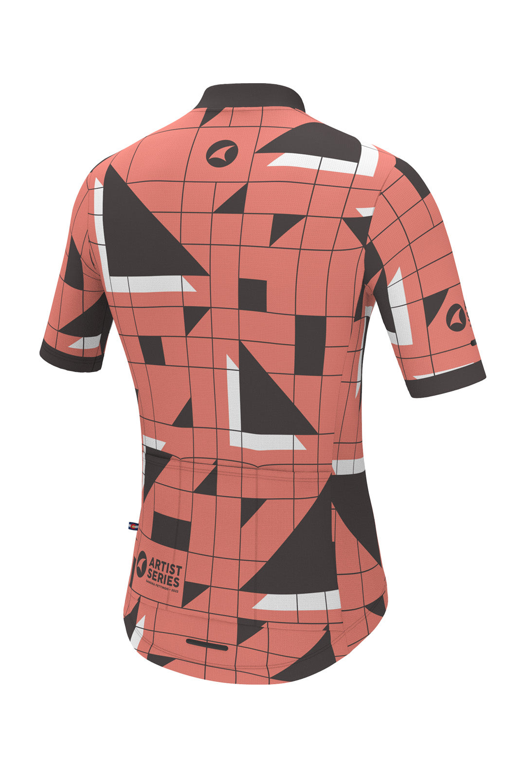 Men's Red Unique Aero Cycling Jerseys - Sandra Fettingis Back View