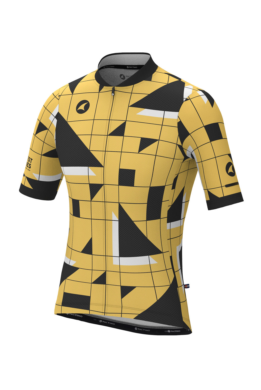 Men's Yellow Unique Aero Cycling Jerseys - Sandra Fettingis Front View