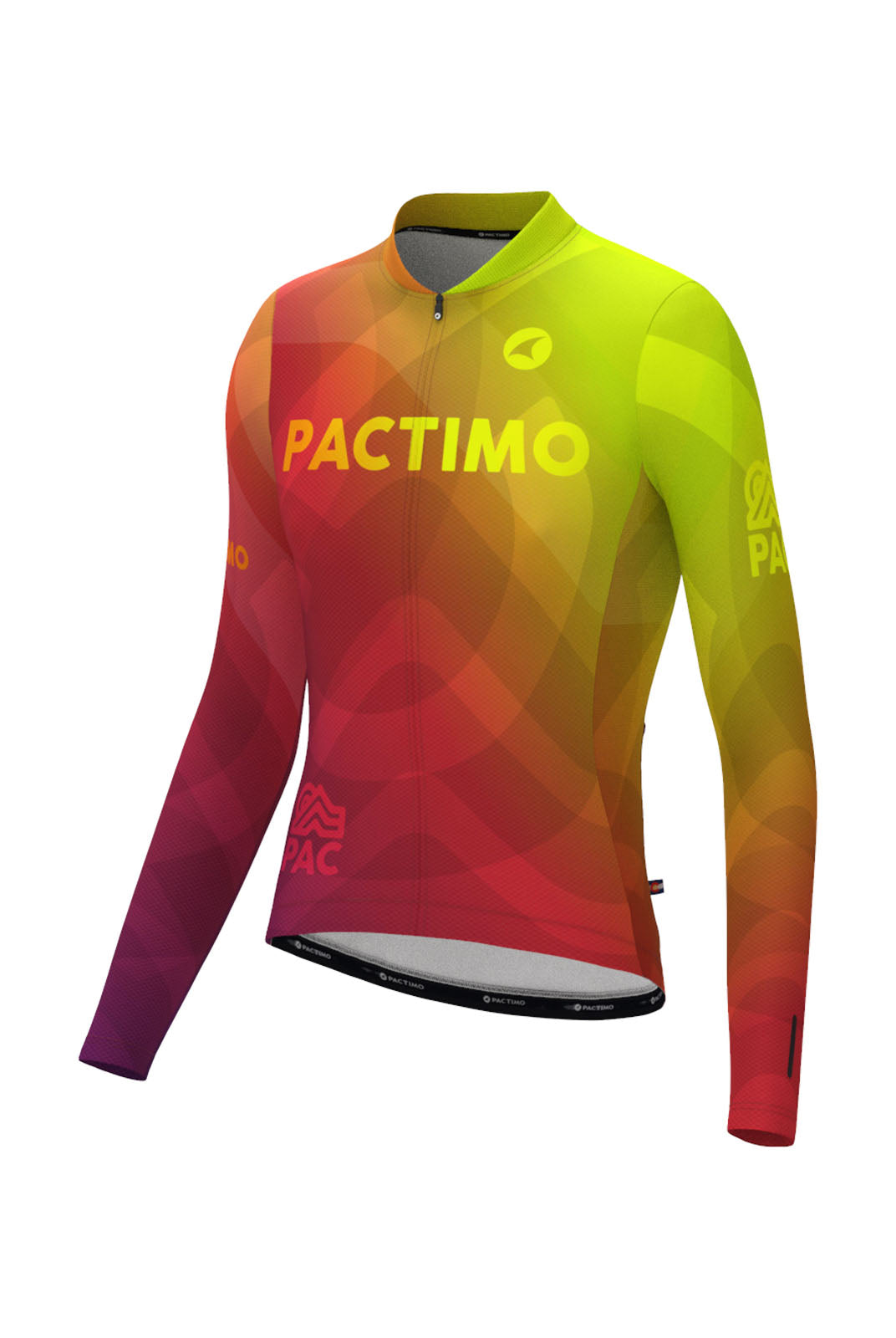 Men's PAC Aero Long Sleeve Cycling Jersey - Warm Fade Front View