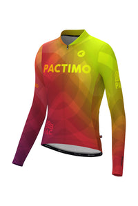 Men's PAC Aero Long Sleeve Cycling Jersey - Warm Fade Front View