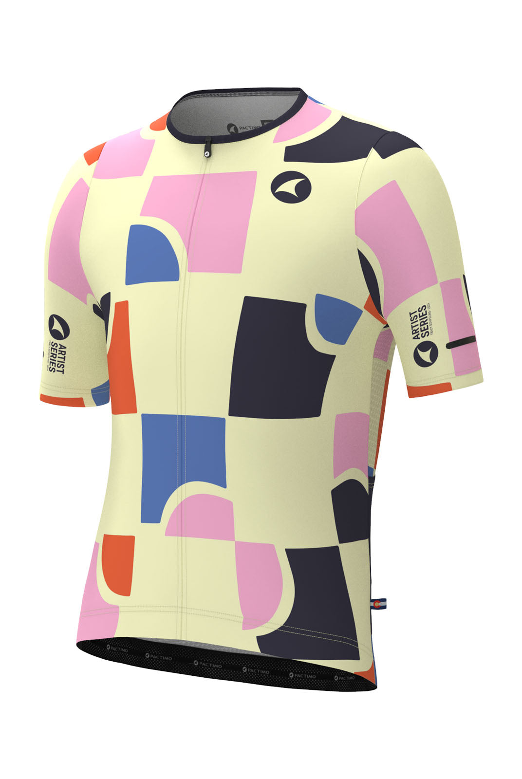 Men's Unique Cycling Jersey - Geo City Front View