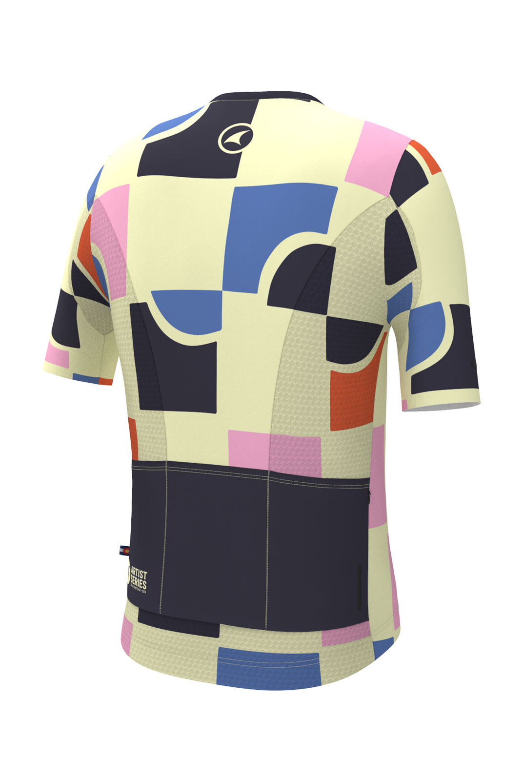 Men's Unique Aero Cycling Jersey - Geo City Back View