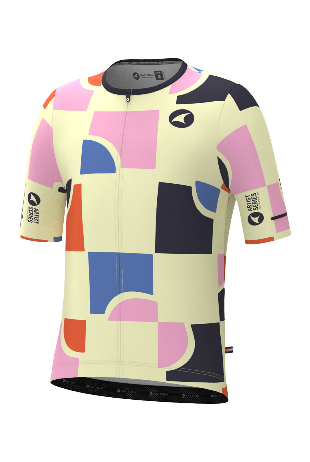 Men's Unique Aero Cycling Jersey - Geo City Front View