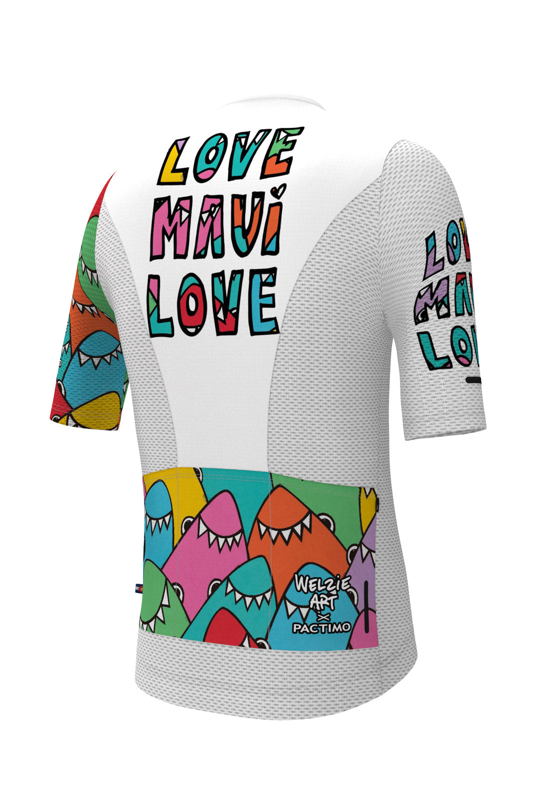 Men's Summer Cycling Jersey - Welzie Design - Back View