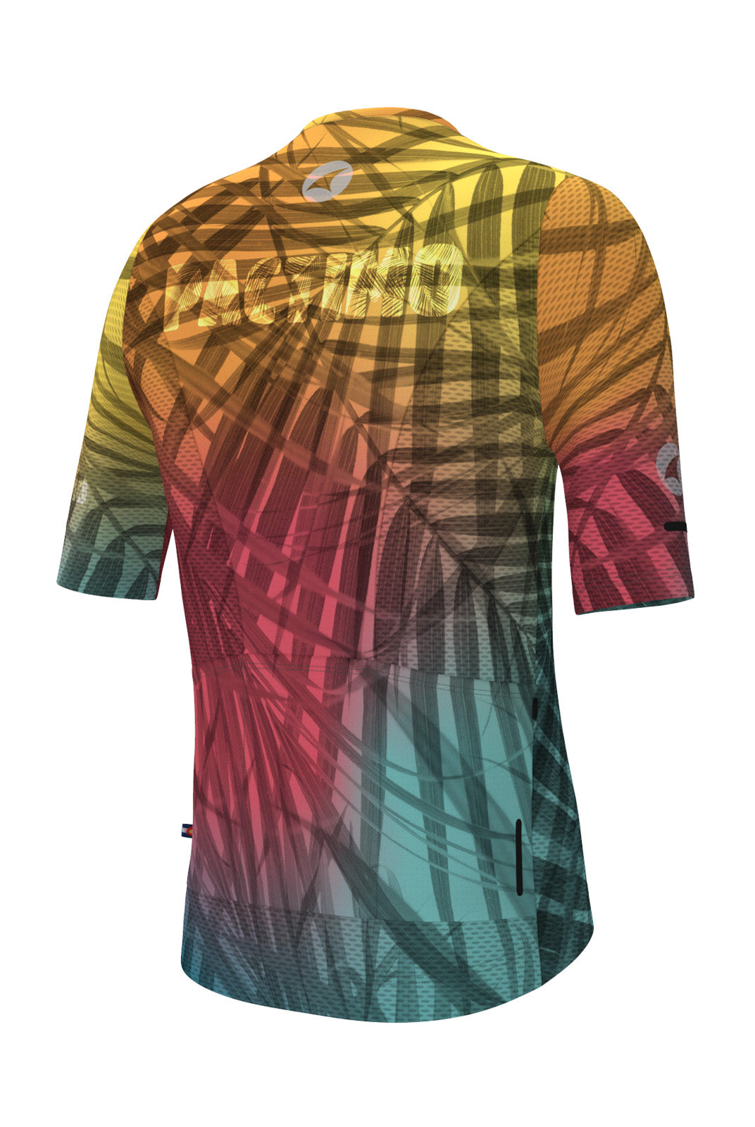 Men's Light Blue Aero Mesh Cycling Jersey  - Back View