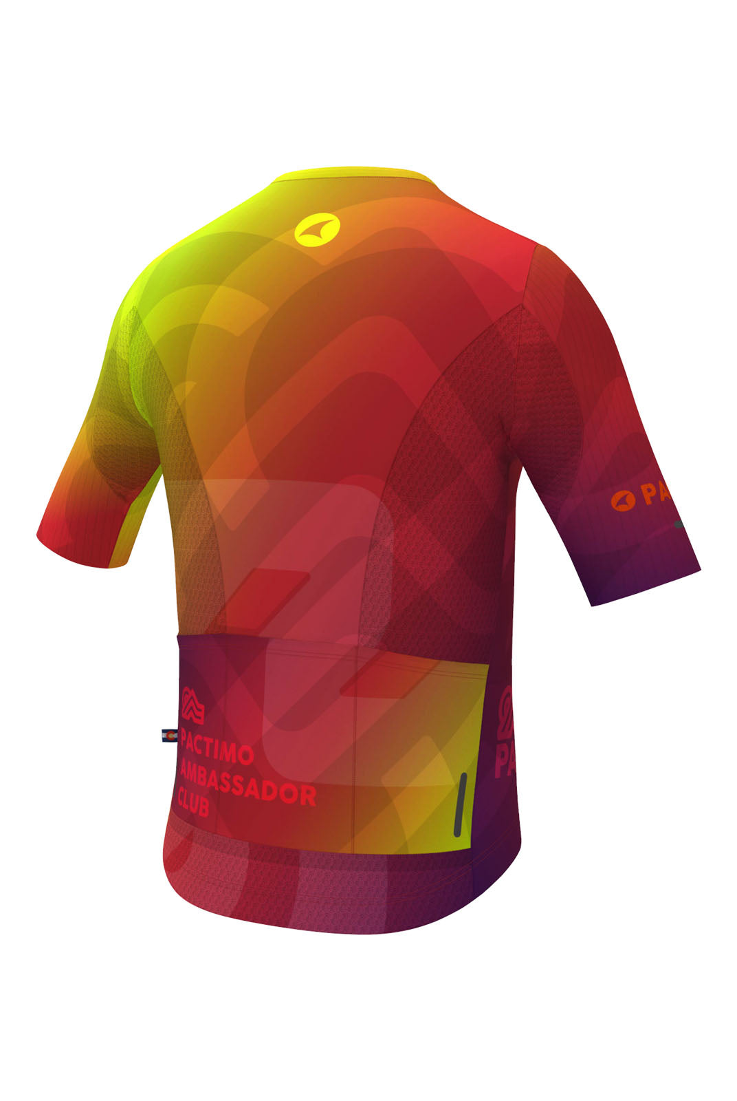 Men's PAC Flyte Cycling Jersey - Warm Fade Back View