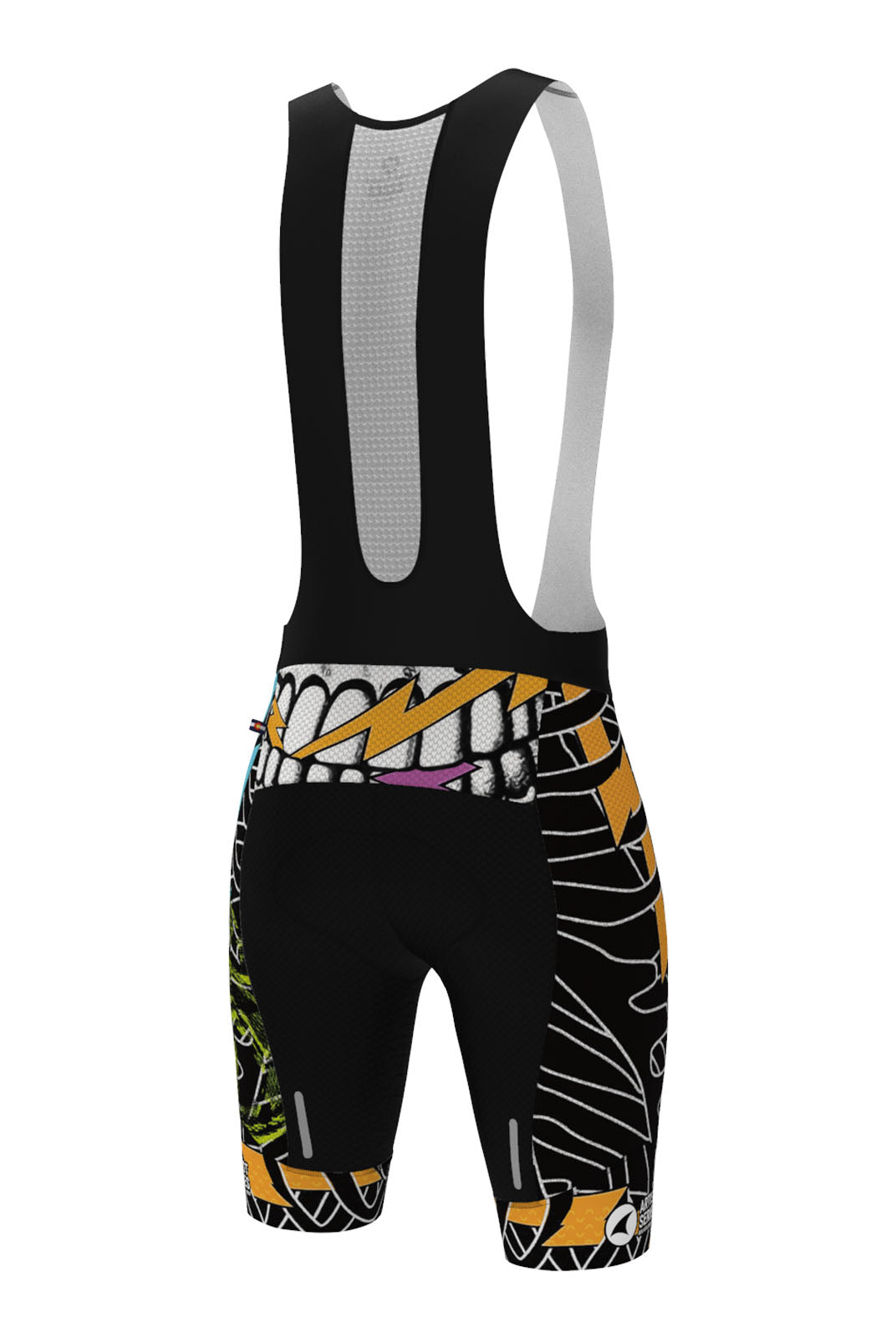 Men's Unique Cycling Bibs - Best Served Cold Black Back View