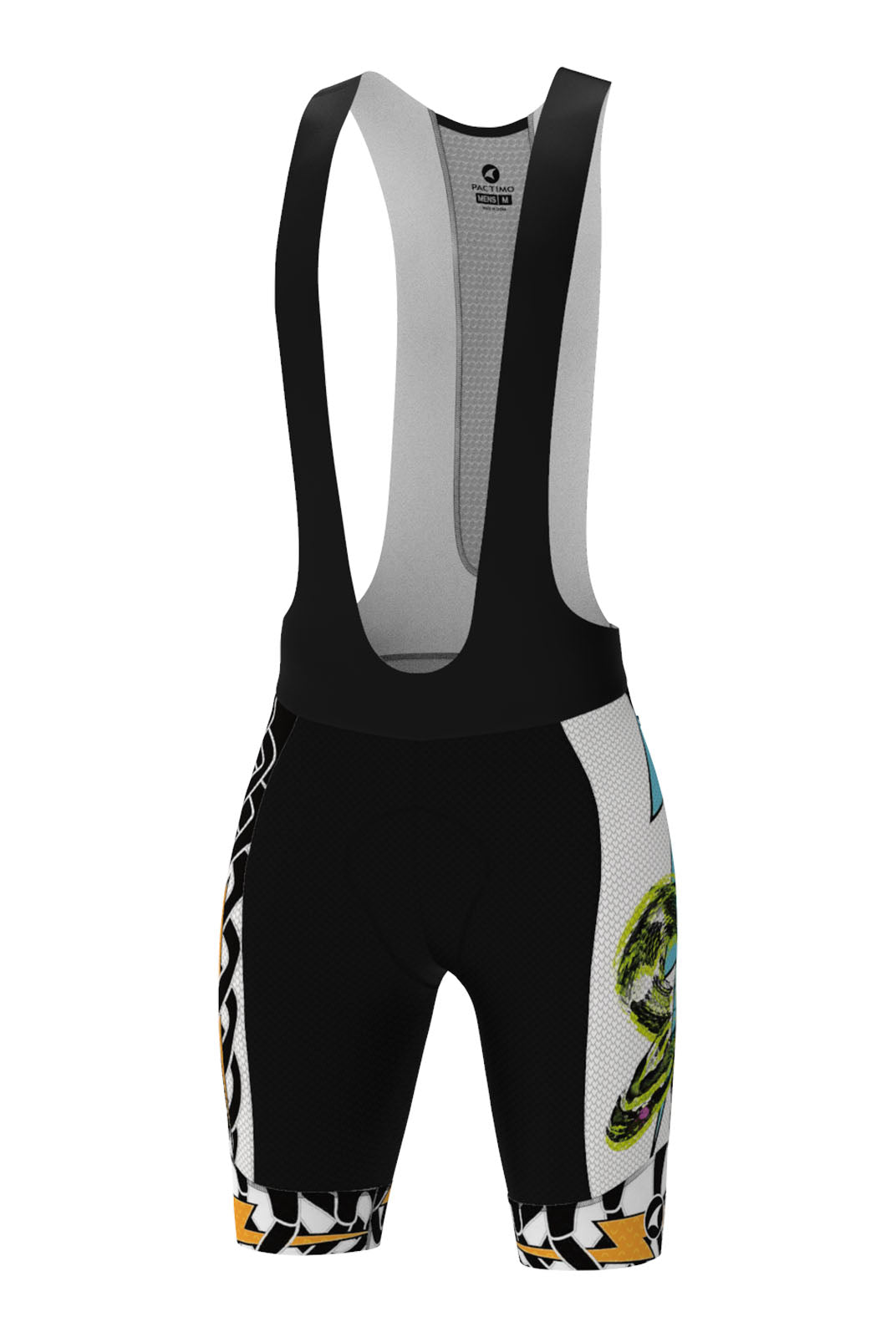 Men's Unique Cycling Bibs - Best Served Cold White Front View