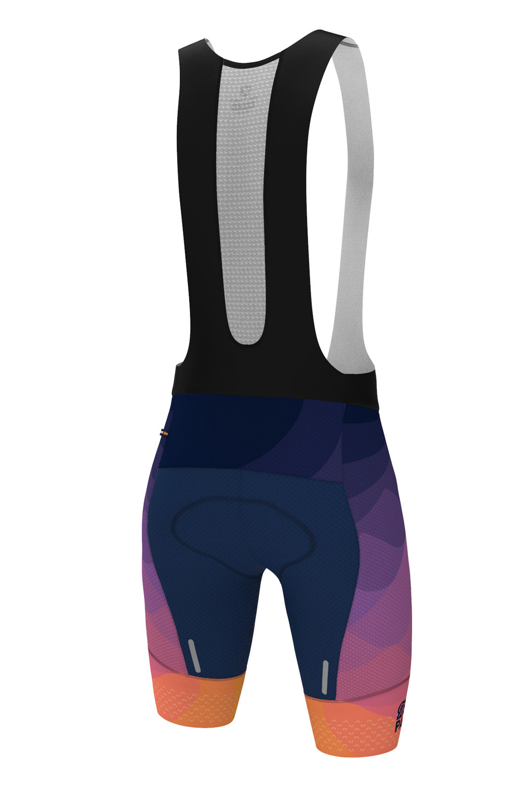 Men's PAC Summit Raptor Long Length Cycling Bibs - Alpenglow Back View