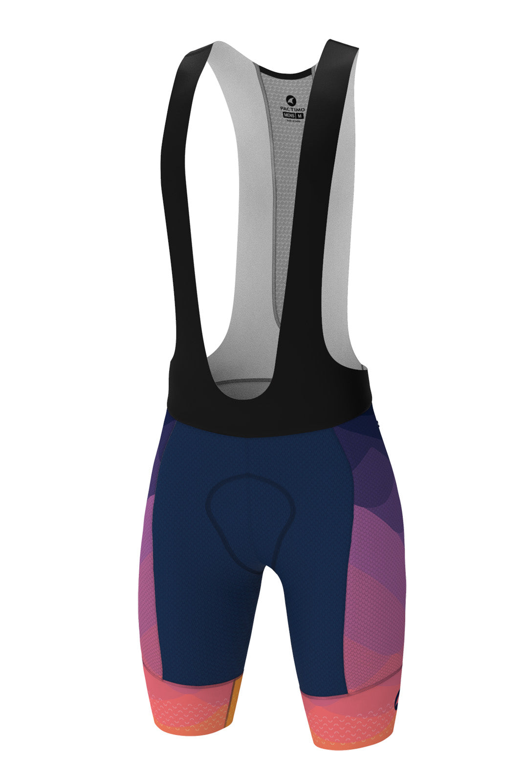 Men's PAC Summit Raptor Long Length Cycling Bibs - Alpenglow Front View