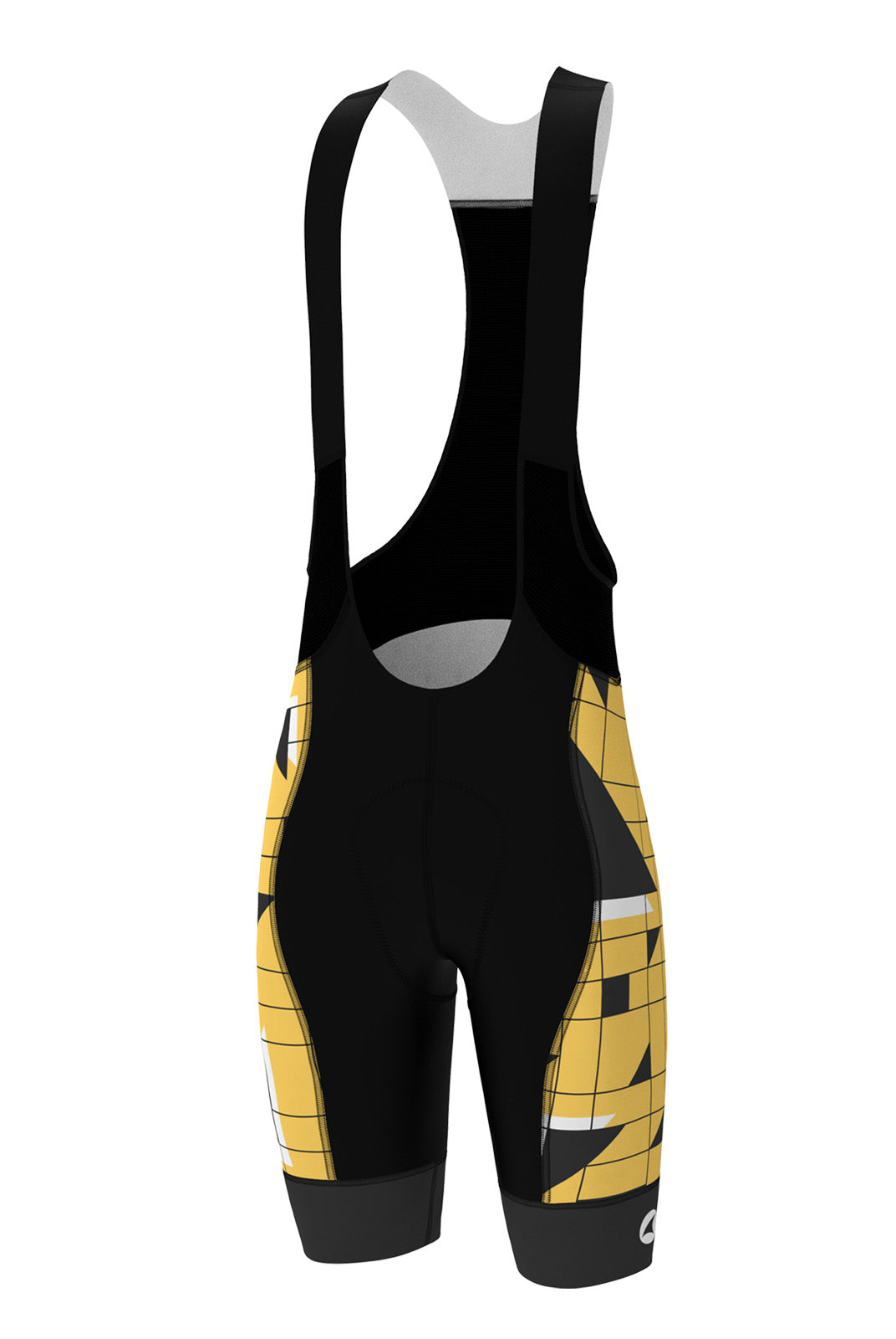 Men's Cycling Bib Shorts - Yellow Sandra Fettingis Design