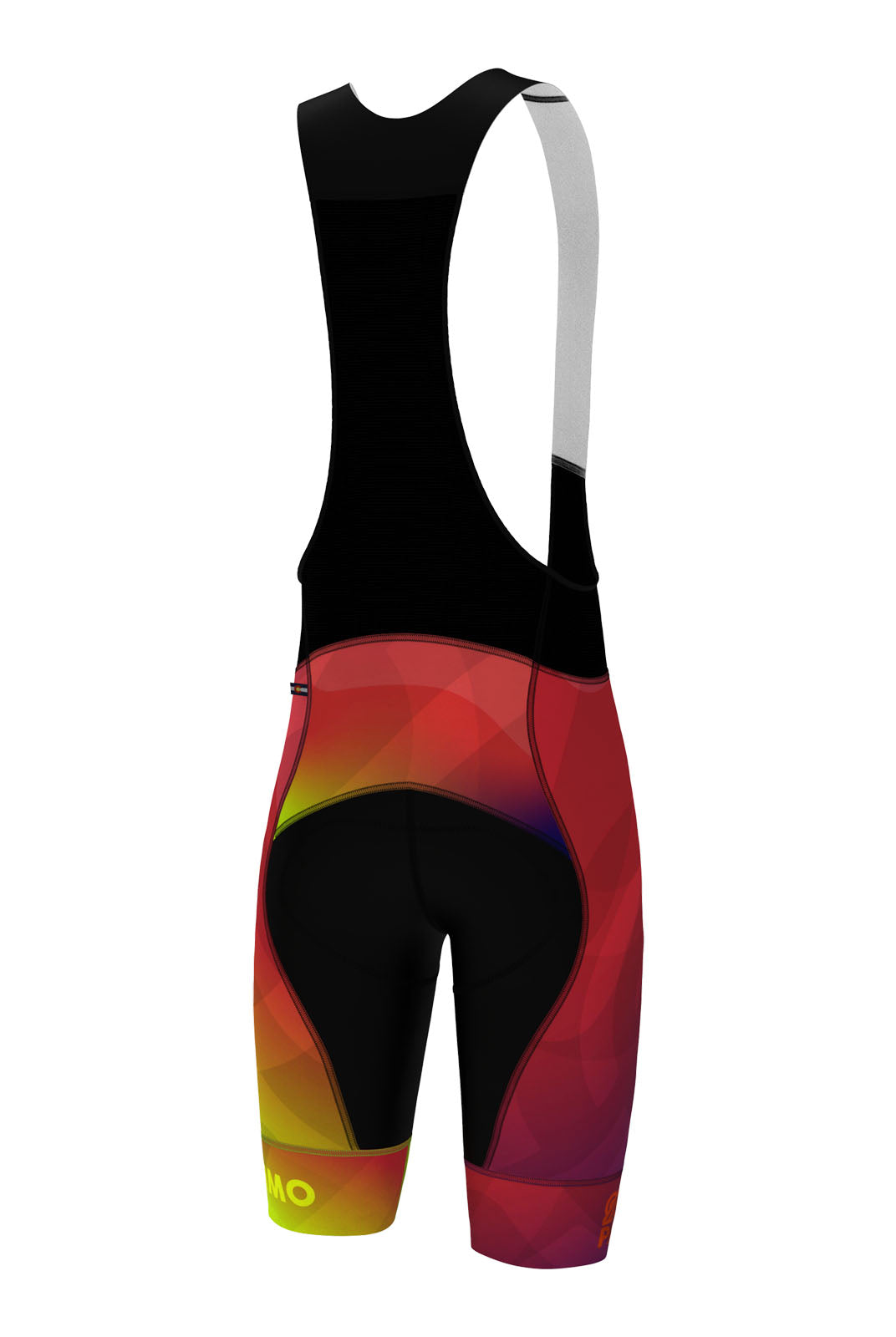 Men's PAC Ascent Vector Long Bib Shorts - Warm Fade Back View