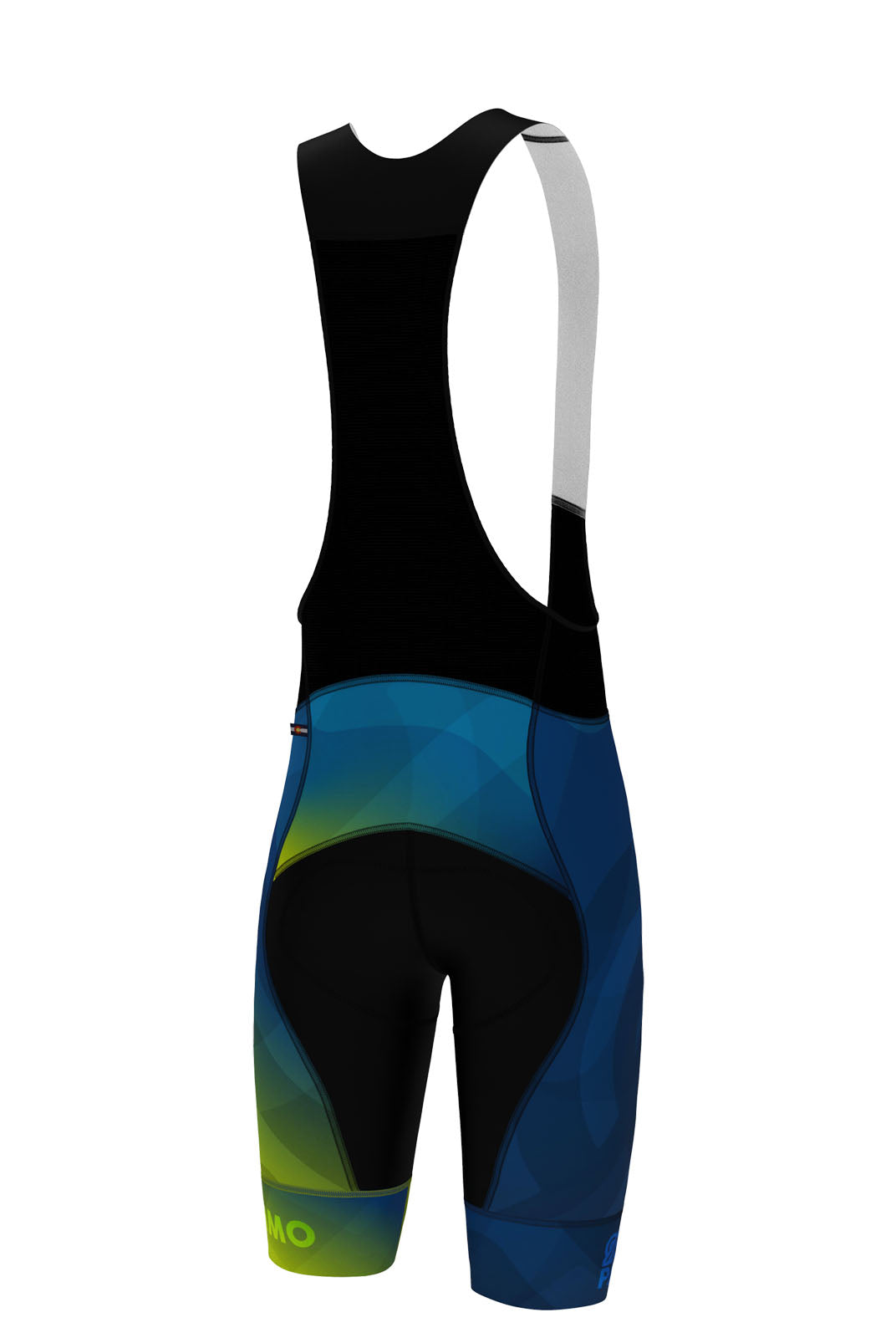 Men's PAC Ascent Vector Long Bib Shorts - Cool Fade Back View
