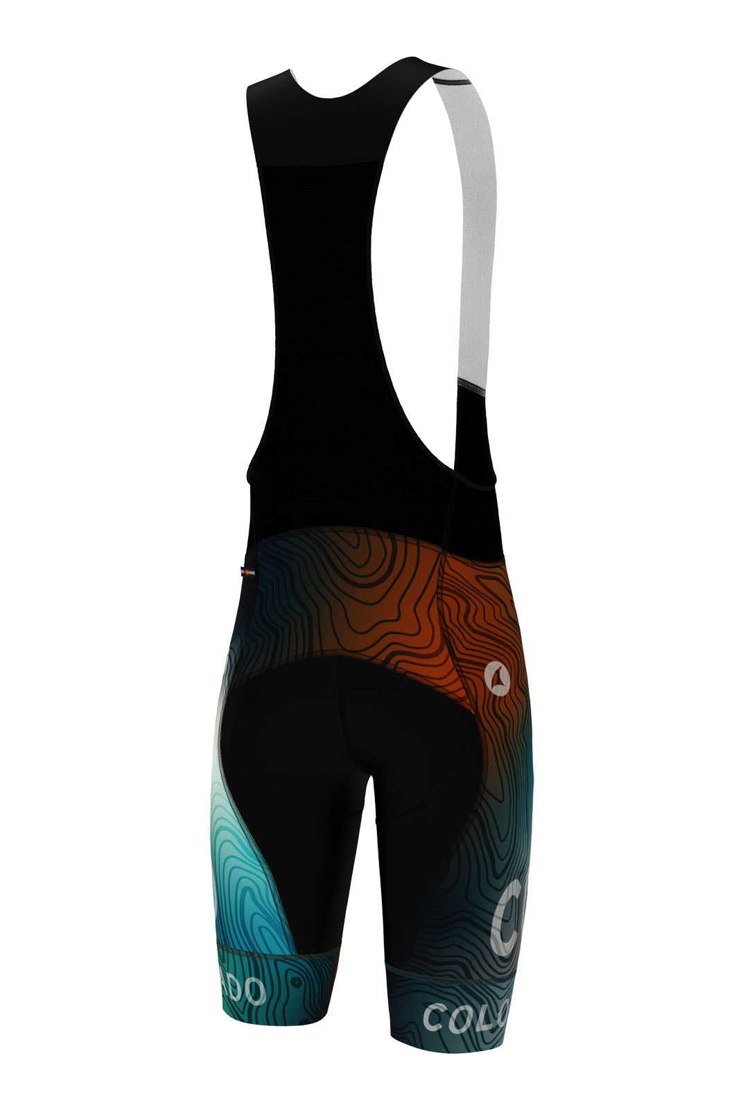 Men's Colorado Geo Long Length Cycling Bibs - Back View