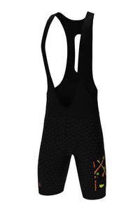 Men's Unique Cargo Bib Shorts - Gravel Party Black Design