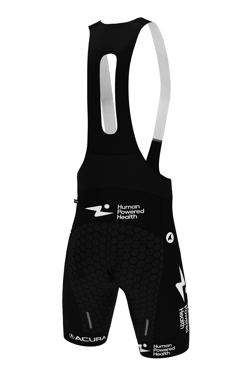 Men's Human Powered Health Cycling Bibs - Ascent Back View