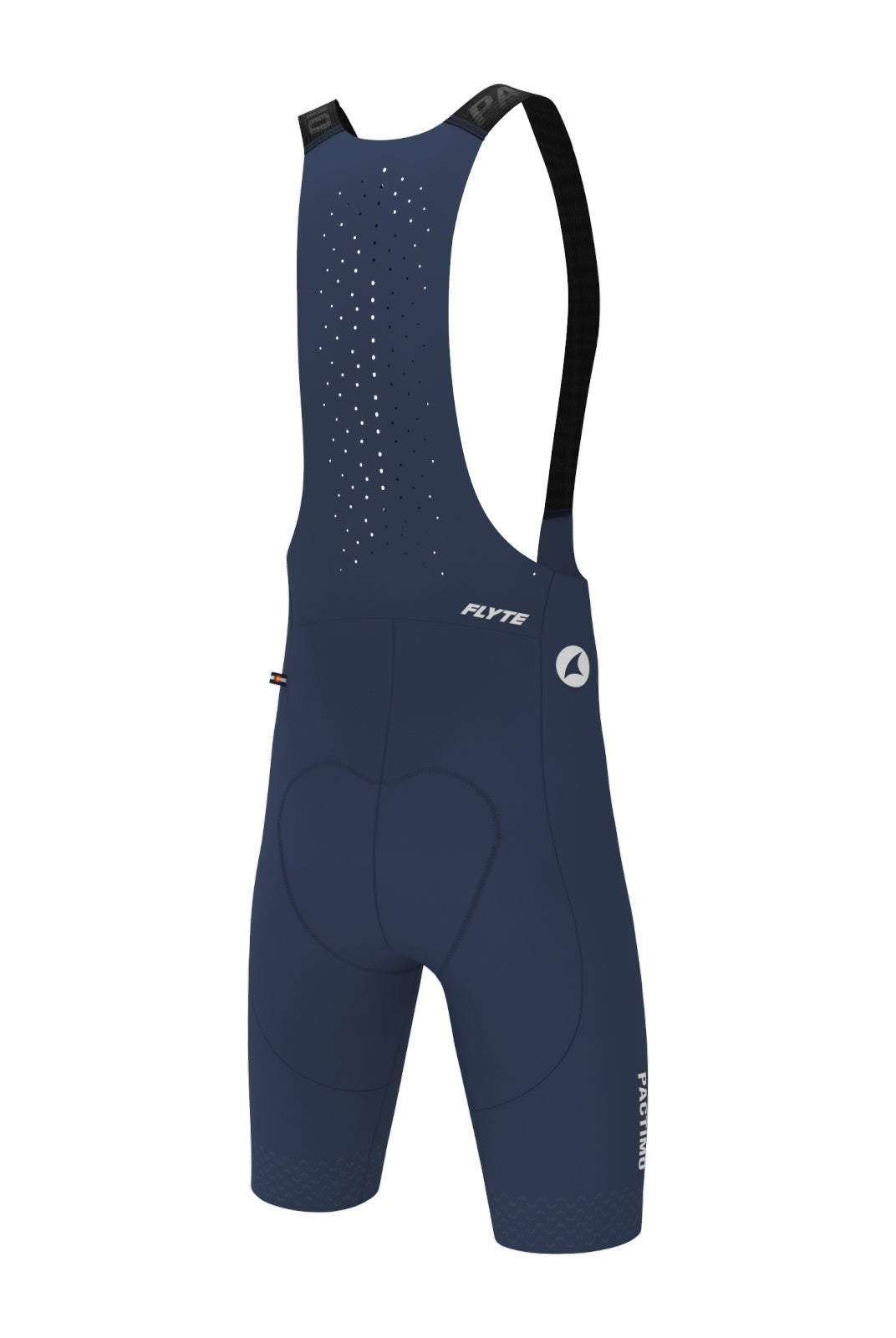 Men's PAC Flyte Bib Shorts in Midnight Navy blue - Front View