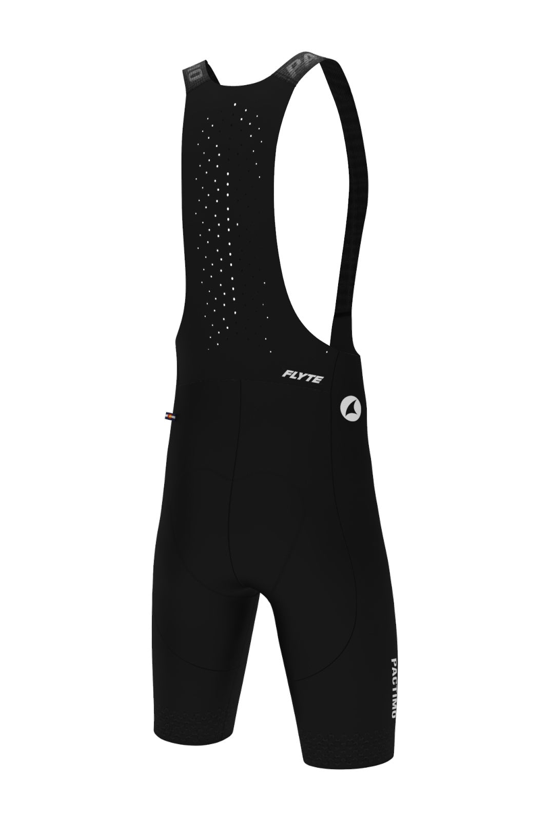 Men's PAC Flyte Bib Shorts in Black - Back View