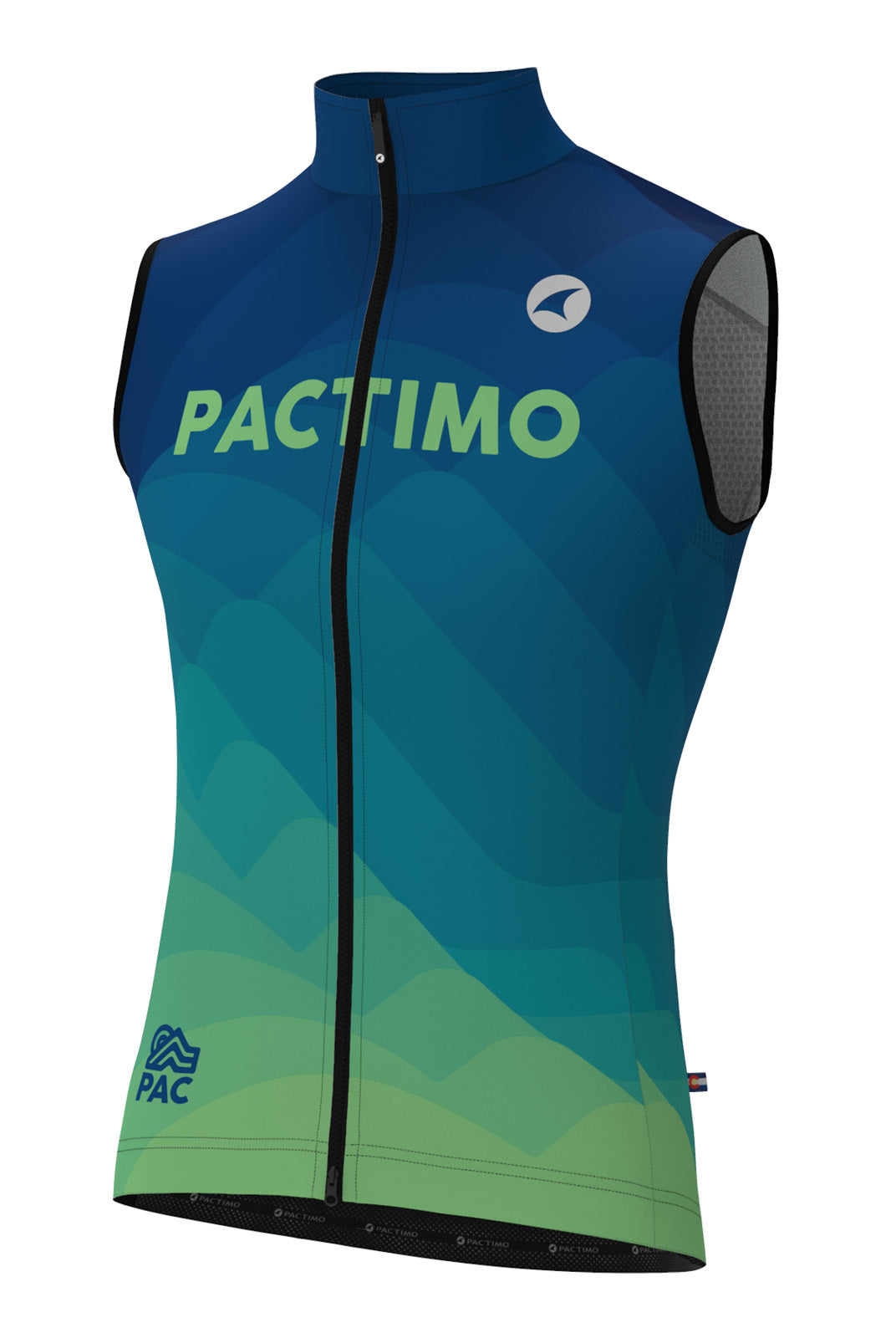 Men's PAC Divide Cycling Wind Vest - Twighlight Front View