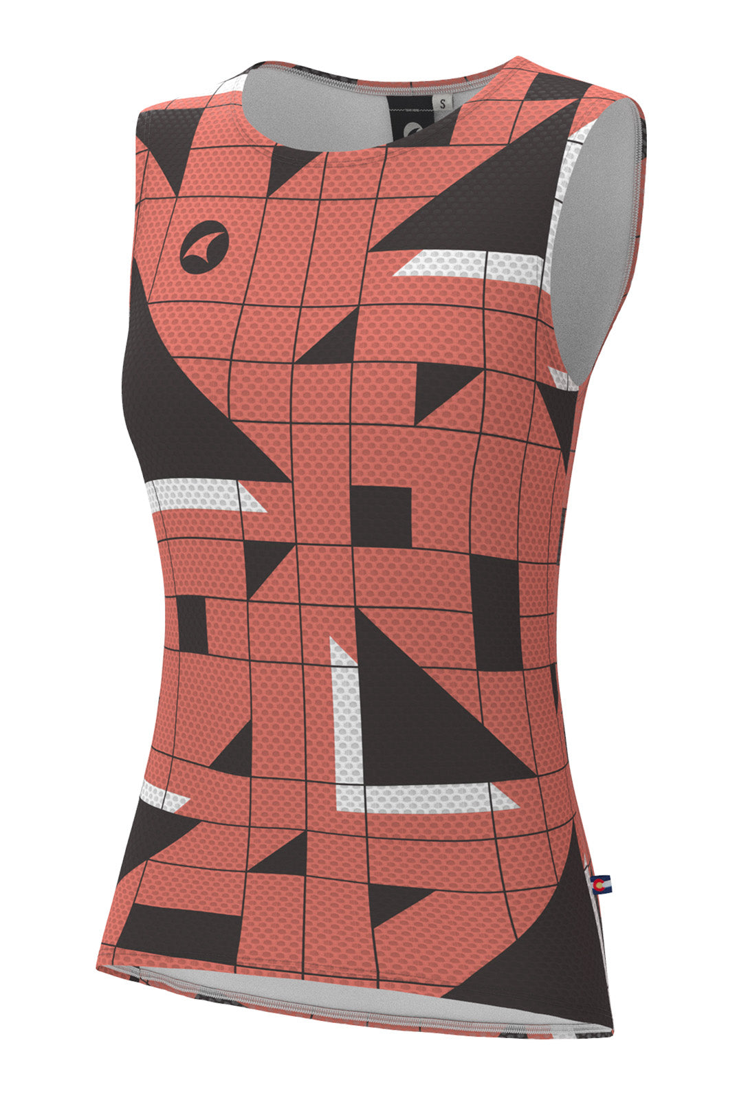 Women's Red Cycling Base Layer - Sandra Fettingis Front View