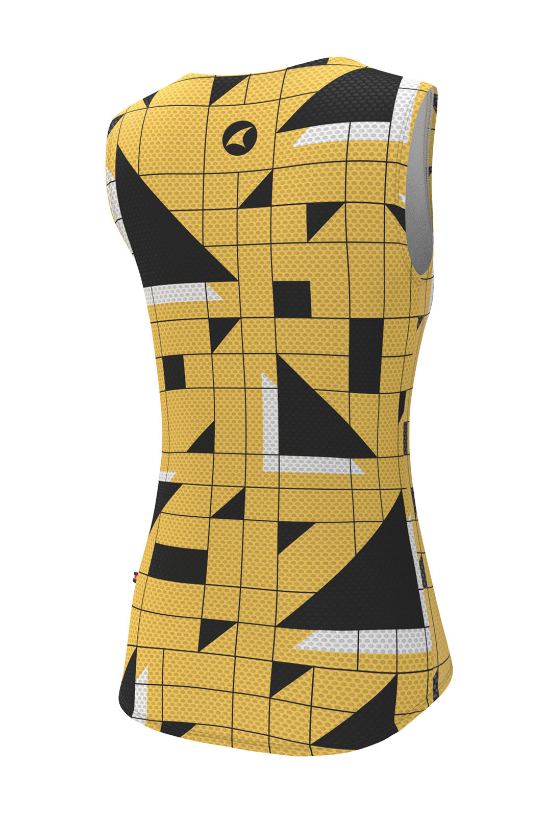 Women's Yellow Cycling Base Layer - Sandra Fettingis Back View