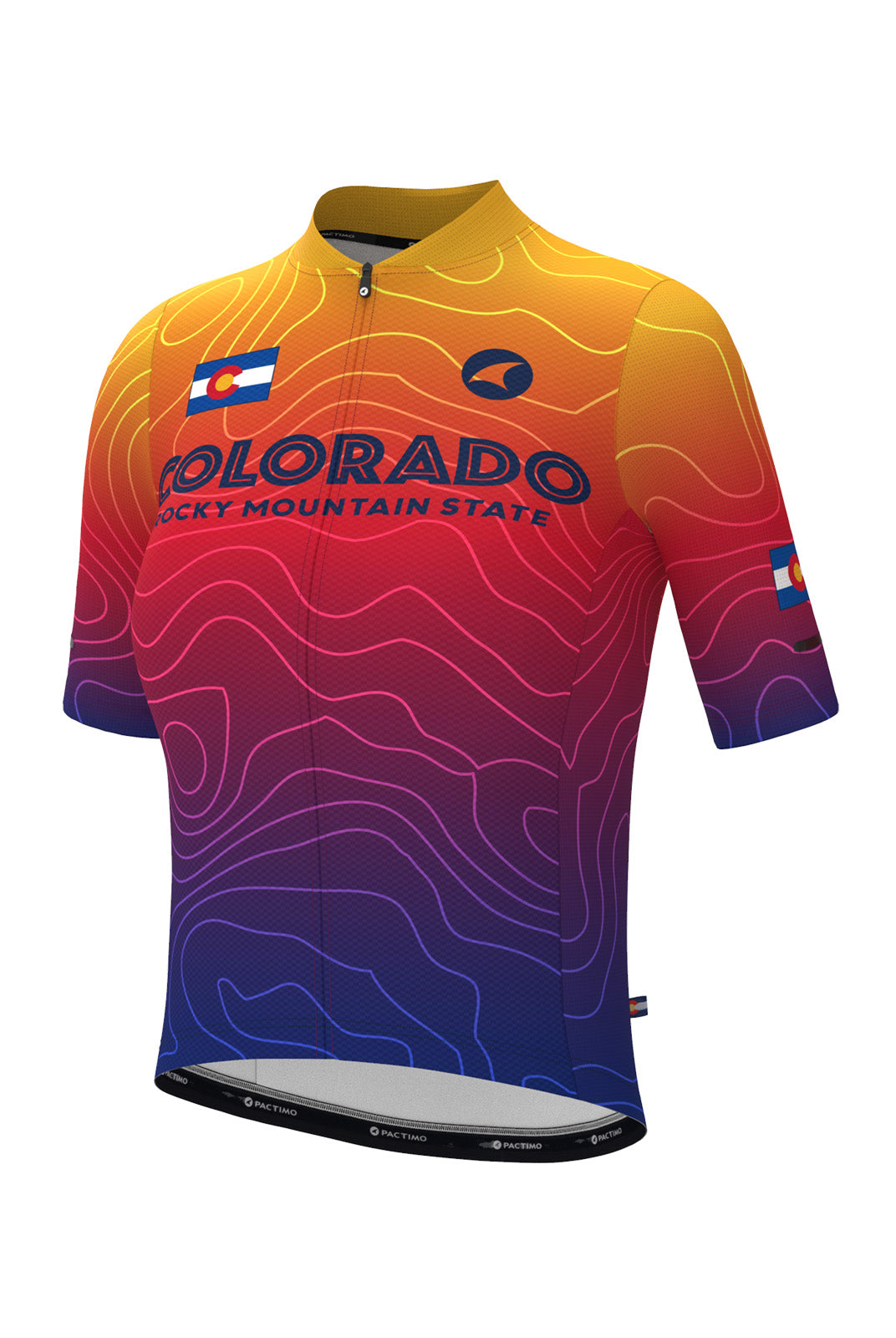 Women's Colorado Cycling Jersey - Ascent Aero Dawn Ombre Front View 