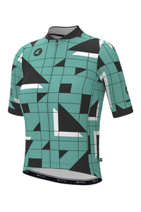 Women's Green Unique Aero Cycling Jerseys - Sandra Fettingis Front View