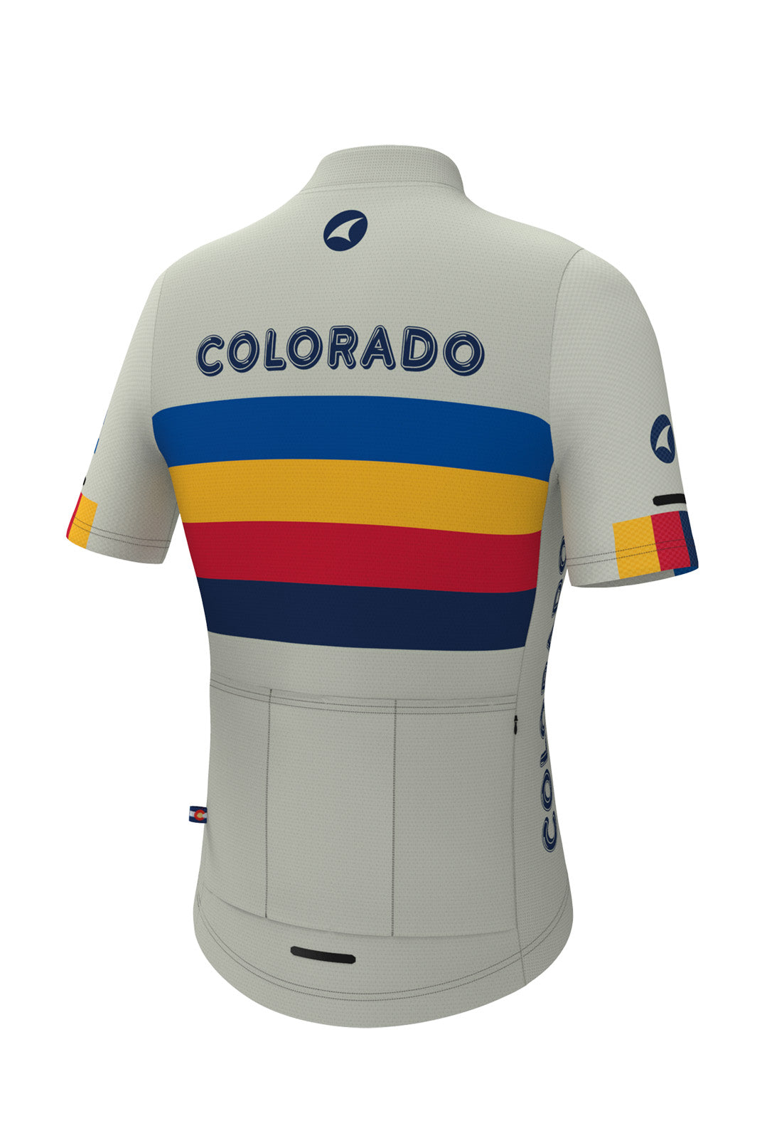 Women's White Retro Colorado Cycling Jersey - Ascent Back View