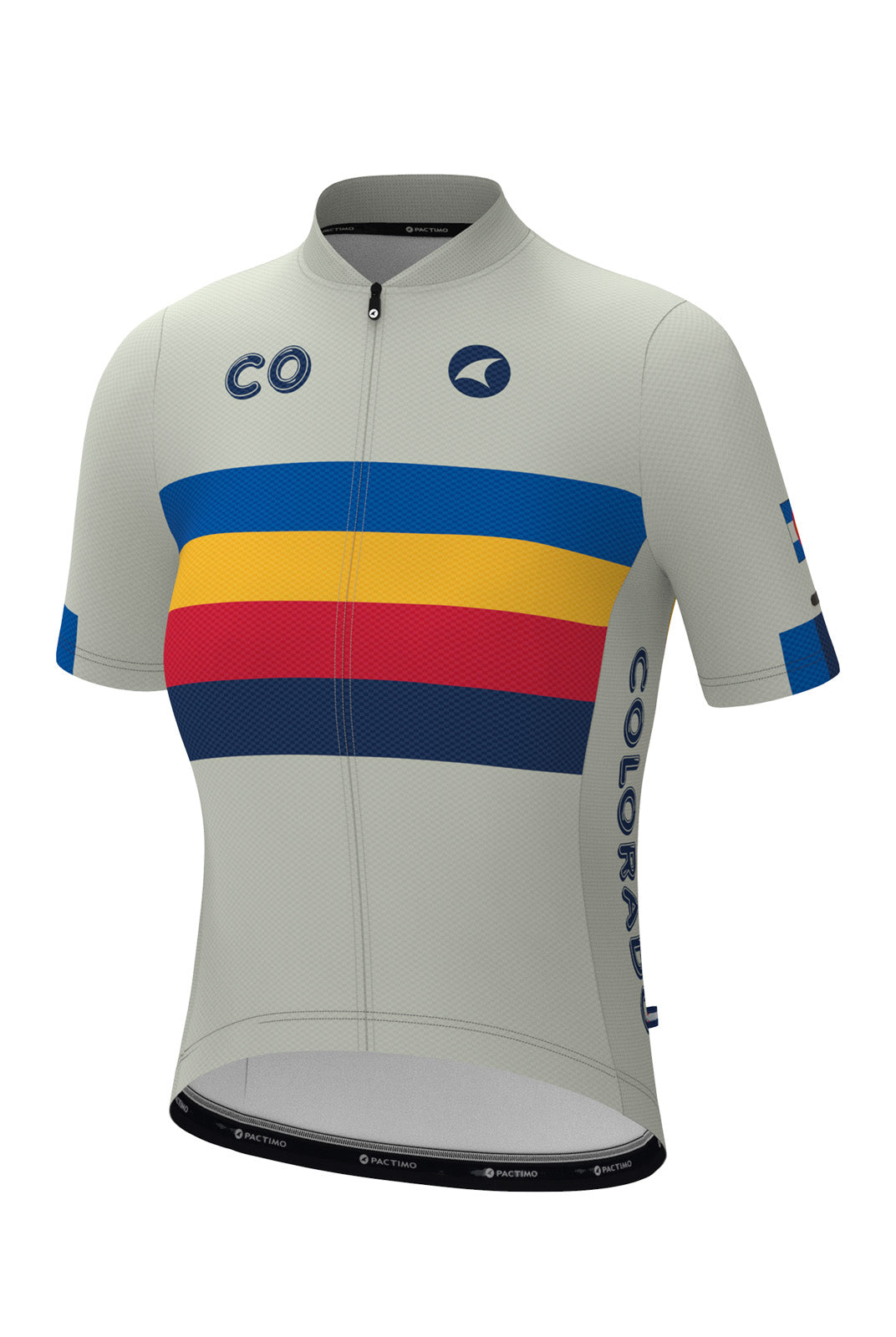 Women's White Retro Colorado Cycling Jersey - Ascent Front View