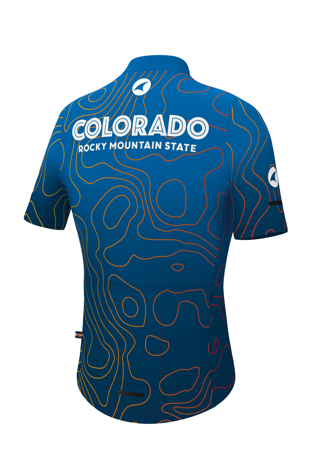 Women's Loose Fit Colorado Cycling Jersey - Dusk Ombre Back View 
