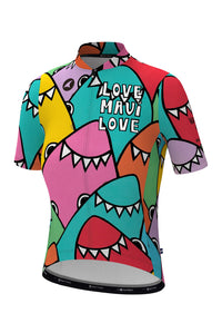 Maui Relief Cycling Jersey for Women - Rainbow Welzie Design Front View
