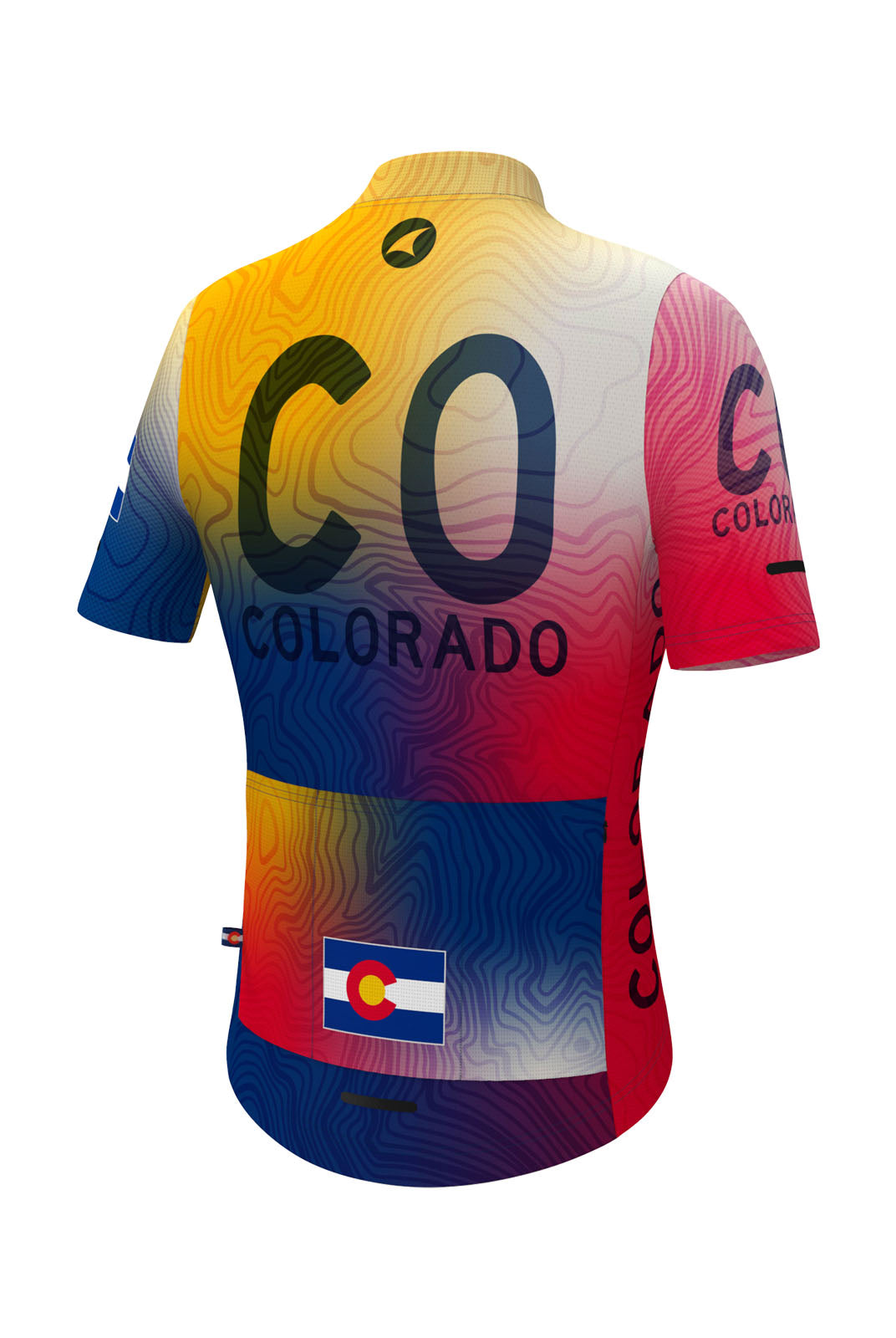 Women's Colorado Contour Flag Cycling Jersey - Back View